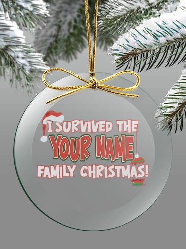 I Survived Christmas : 4 Inch Round Glass Ornament