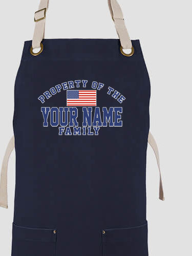 Property of Flag : Printed Canvas Work Aprons