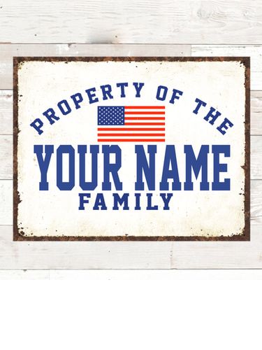 Property of Flag : Tin Signs