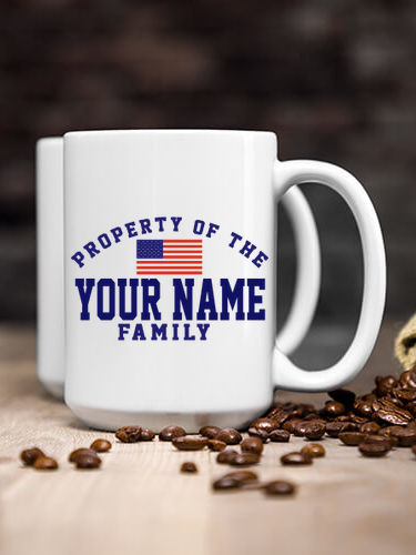 Property of Flag : Ceramic Coffee Mugs