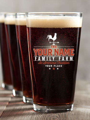 American Farm : Pint Glasses - Color Printed