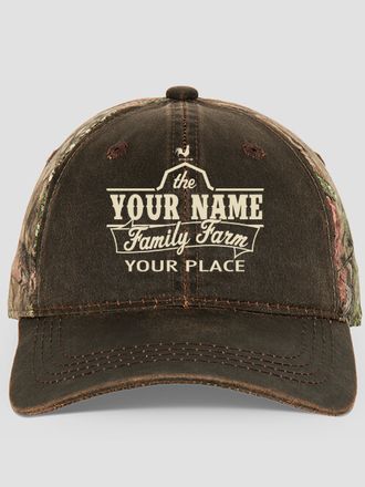 Family Farm : Embroidered 2-Tone Camo Hats