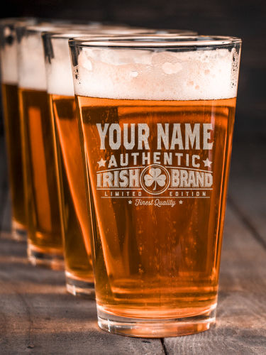 Irish Brand : Pint Glasses - Engraved