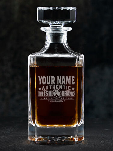 Irish Brand : Whiskey Decanter - Engraved
