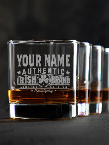 Irish Brand : Rocks Glasses - Engraved