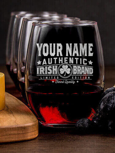 Irish Brand : Cheese Board Wine Glass Gift Sets - Engraved