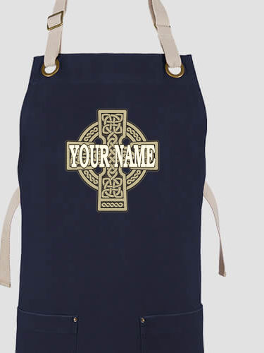 Celtic Stone Cross : Printed Canvas Work Aprons