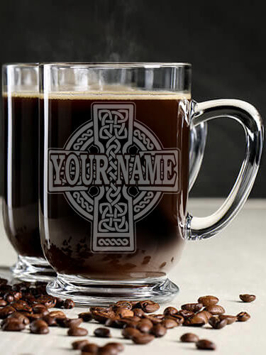Celtic Stone Cross : Coffee Mugs - Engraved