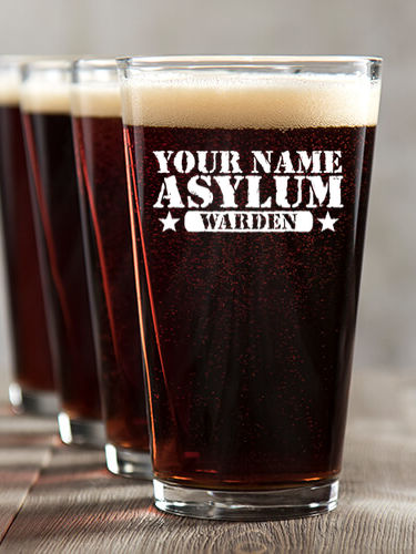 Asylum Warden : Pint Glasses - Color Printed