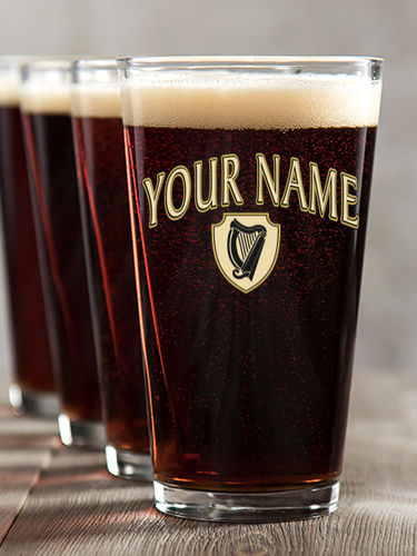 Irish Harp : Pint Glasses - Color Printed