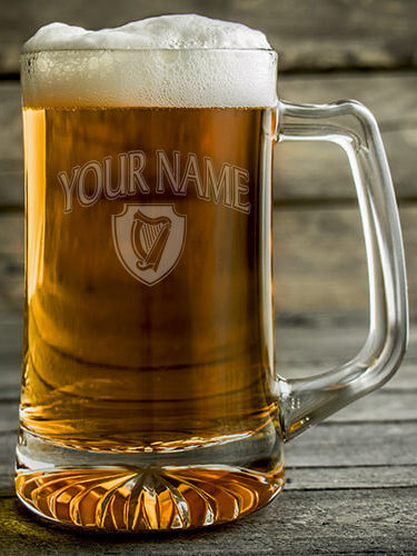 Irish Harp : Beer Mugs - Engraved