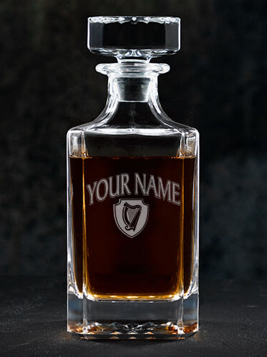 Irish Harp : Whiskey Decanter - Engraved