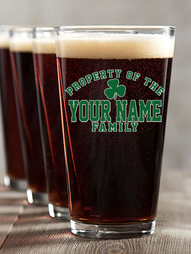 Property of Irish : Pint Glasses - Color Printed