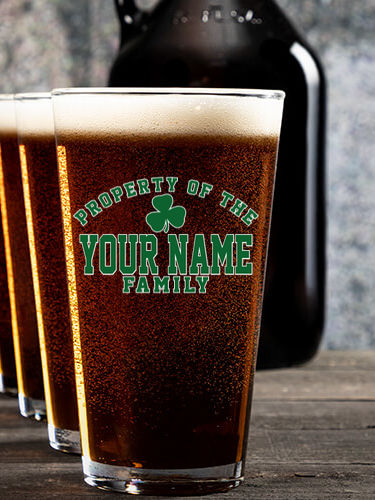 Property of Irish : Growler Pint Glass Gift Sets - Color Printed