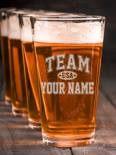 Team USA : Pint Glasses - Engraved