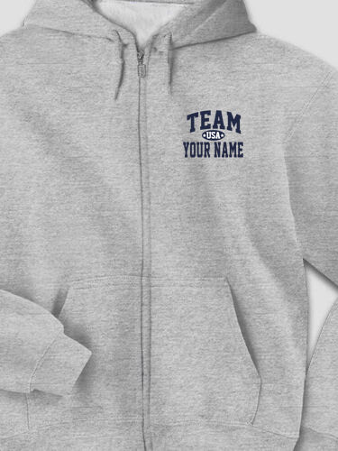 Team USA : Embroidered Zip Hoodies