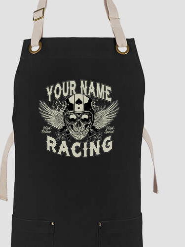Racing Skull : Printed Canvas Work Aprons