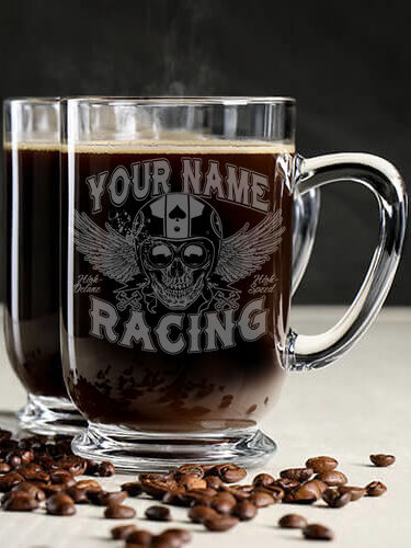 Racing Skull : Coffee Mugs - Engraved