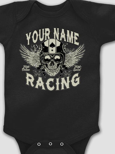 Racing Skull : Printed Baby Bodysuits