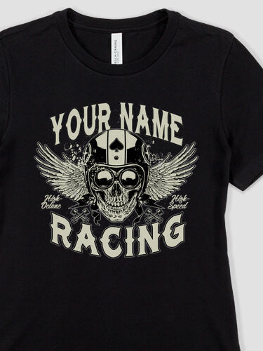 Racing Skull : Premium Ladies T-Shirts