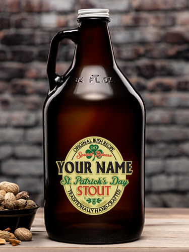 St. Patrick's Day Stout : Beer Growlers - Color Printed