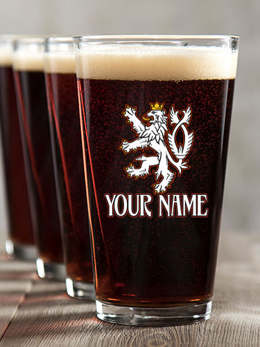 Czech Lion : Pint Glasses - Color Printed