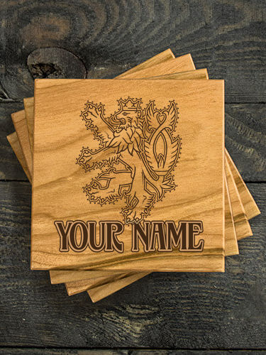 Czech Lion : Coasters - Engraved