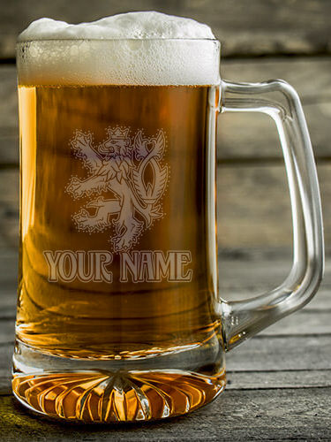 Czech Lion : Beer Mugs - Engraved
