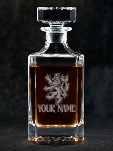 Czech Lion : Whiskey Decanter - Engraved