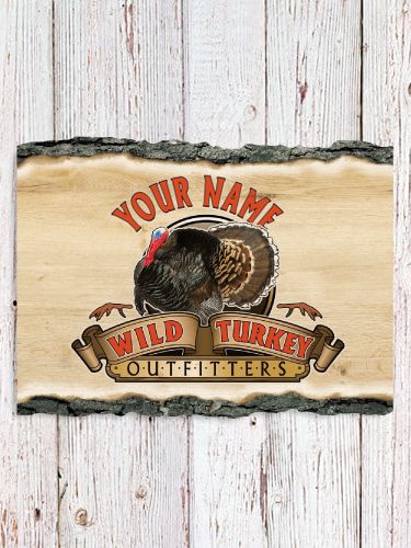 Wild Turkey Outfitters : Faux Sliced Log Plaque