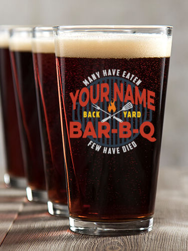 Few Have Died BBQ : Pint Glasses - Color Printed