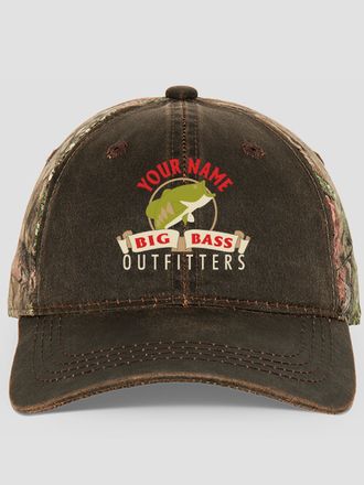 Big Bass Outfitters : Embroidered 2-Tone Camo Hats