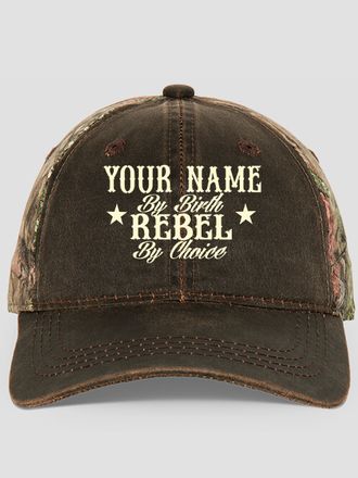Rebel : Embroidered 2-Tone Camo Hats