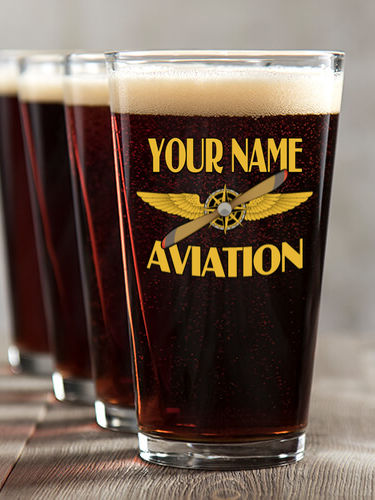 Aviation : Pint Glasses - Color Printed
