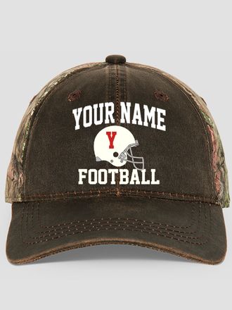 Football Helmet : Embroidered 2-Tone Camo Hats