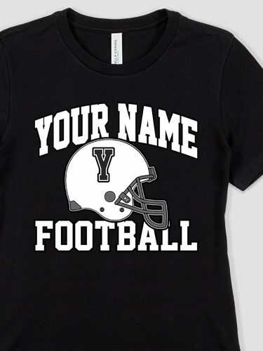 Football Helmet : Premium Ladies T-Shirts