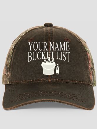 Bucket List : Embroidered 2-Tone Camo Hats