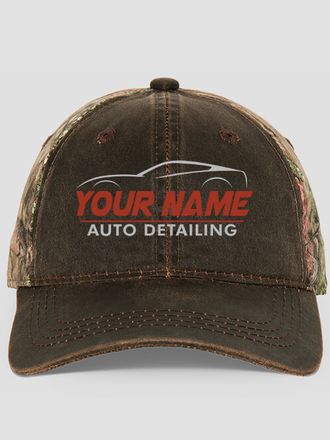 Auto Detailing : Embroidered 2-Tone Camo Hats