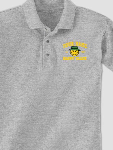 Happy Place : Embroidered Polo Shirts