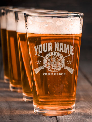 Rifle Association : Pint Glasses - Engraved