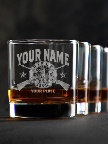 Rifle Association : Rocks Glasses - Engraved