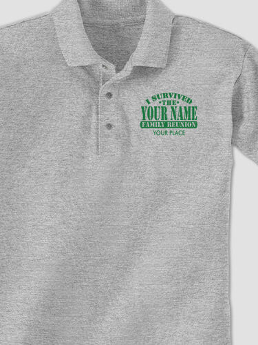 I Survived Reunion : Embroidered Polo Shirts