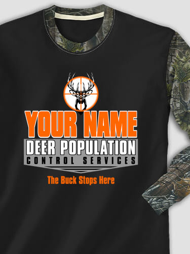 Deer Services : Printed 2-Tone Camo Long Sleeves