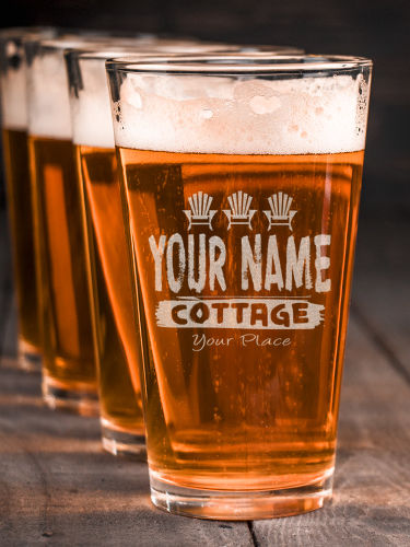 Cottage : Pint Glasses - Engraved