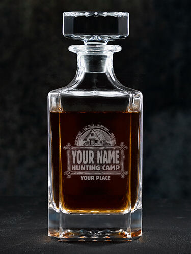 Vintage Hunting Camp : Whiskey Decanter - Engraved