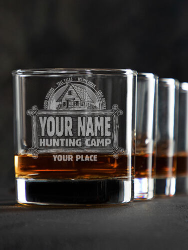 Vintage Hunting Camp : Rocks Glasses - Engraved