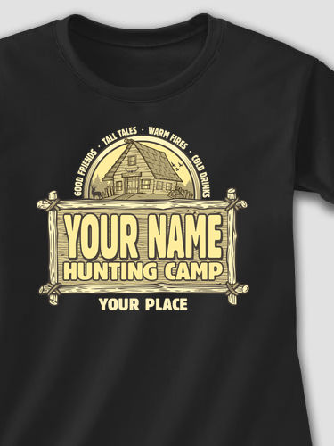 Vintage Hunting Camp : Adult Ladies Fitted T-Shirt