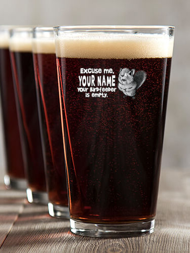 Excuse Me Squirrel : Pint Glasses - Color Printed