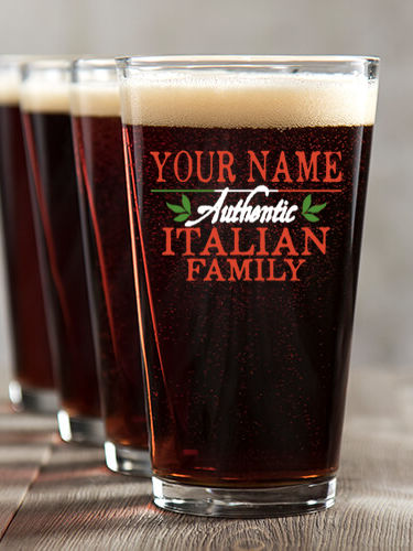 Italian Family : Pint Glasses - Color Printed