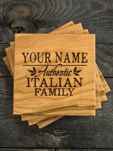 Italian Family : Coasters - Engraved